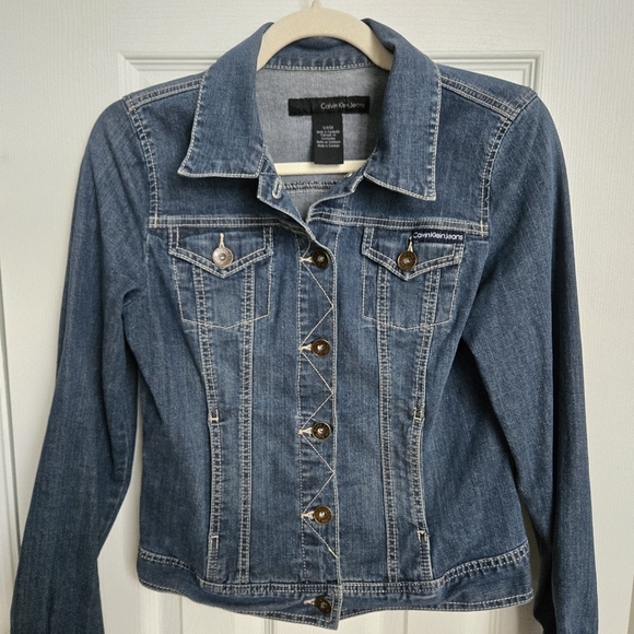 Calvin Klein Jeans  Dark‎ Denim Jacket, Y2K - Picture 4 of 9